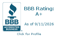BBB Accredited Business, A+ Rated by BBB