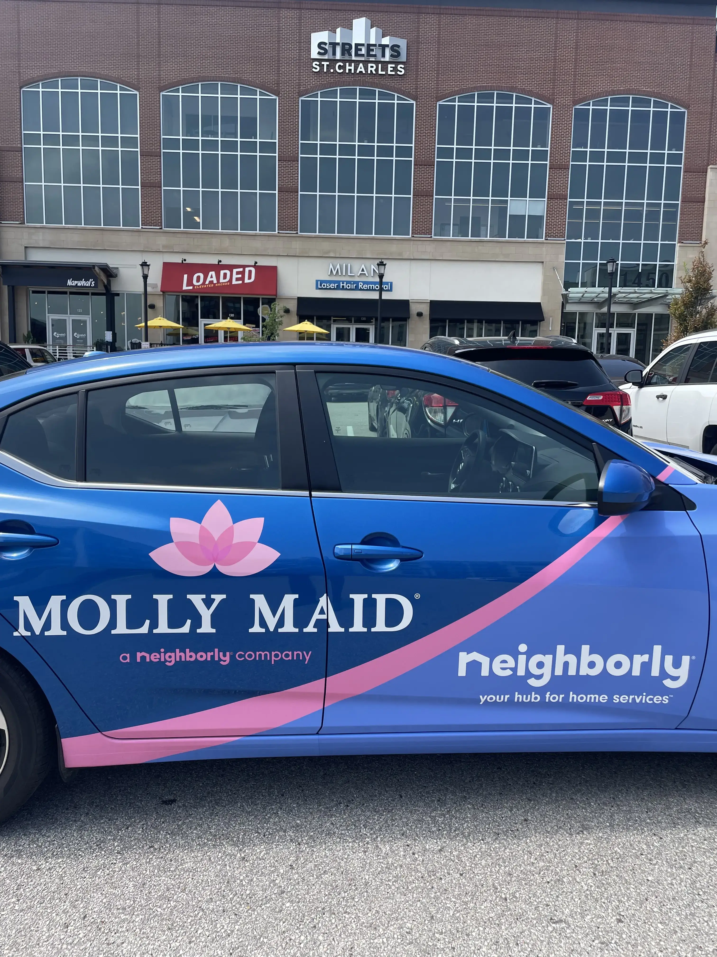 Molly Maid of St. Charles County cleaning service vehicle
