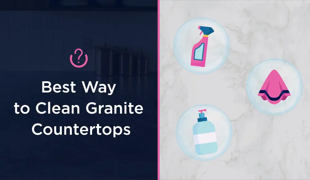Molly Maid Best Way to Clean Granite Counter Tops blog banner image.