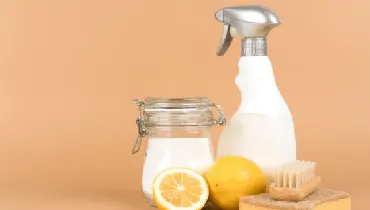 Bottle of homemade natural cleaning spray
