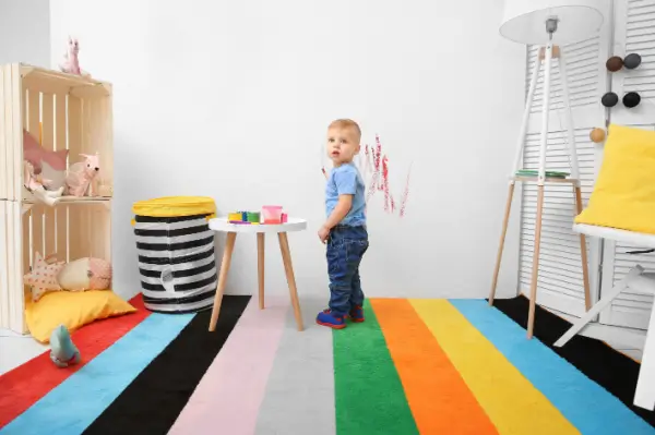 Toddler drawing on flat paint walls