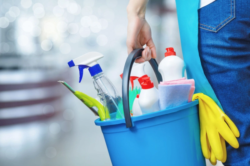 Supplies for vacation rental cleaning services.