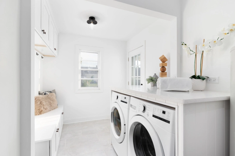 Laundry area in vacation rental home.
