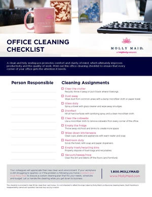Office cleaning checklist image