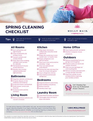 Spring Cleaning Checklist | Printable Spring Cleaning List